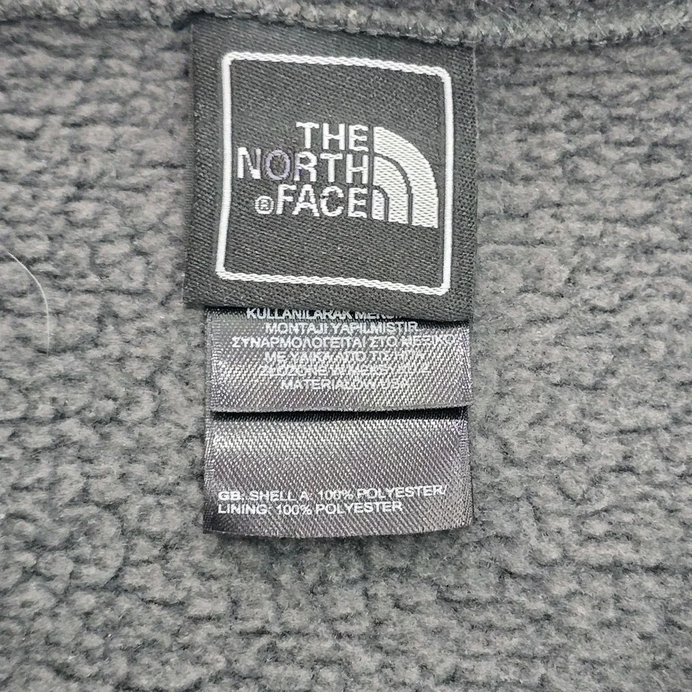 The North Face Mens Large Gray Quarter Zip Fleece Pullover Sweater Jacket